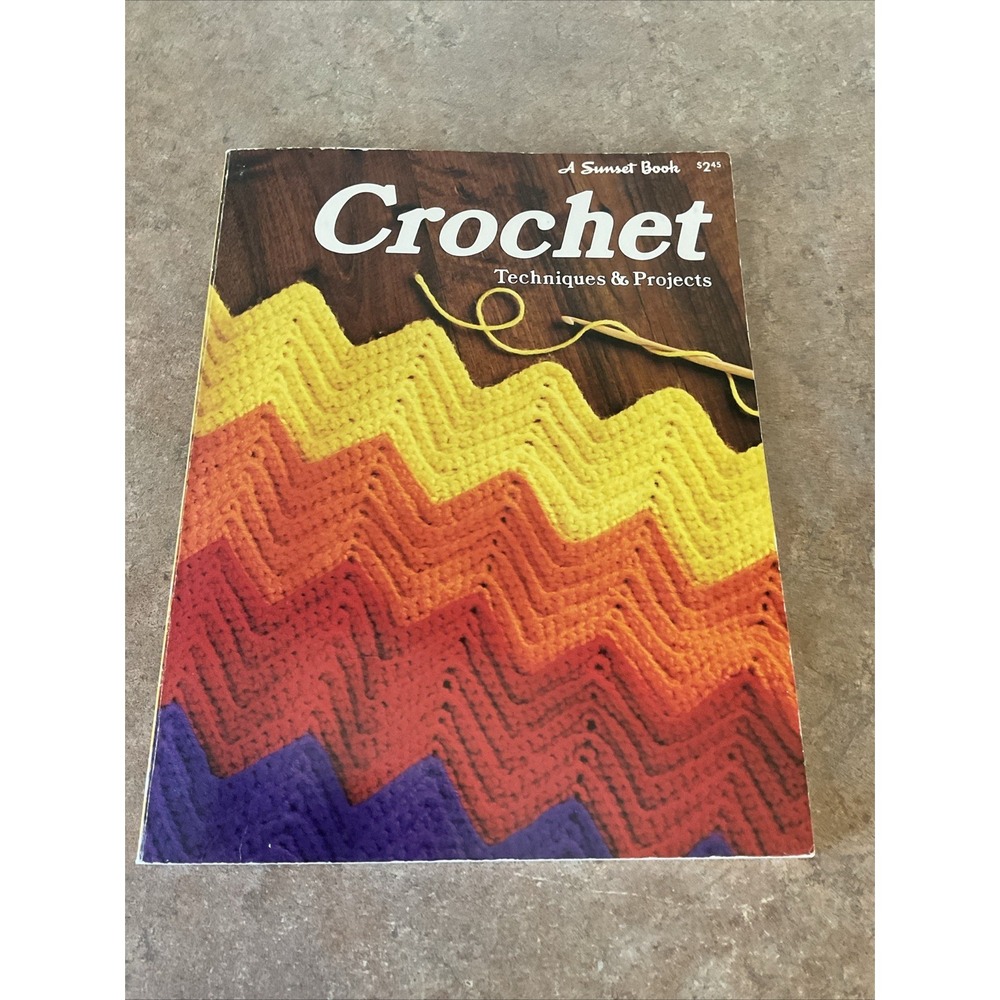 VTG Sunset PB Book Crochet Techniques And Projects Learning Book Patterns 1976